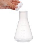 Set of 10 Plastic Erlenmeyer Flasks with Caps