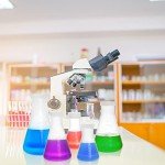 Set of 10 Plastic Erlenmeyer Flasks with Caps