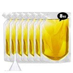 Travel Liquor Flasks Set - 10 Pack (8oz)