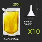 Travel Liquor Flasks Set - 10 Pack (8oz)