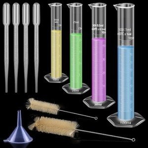 Aeseusia Graduated Cylinders Set with Pipettes and Funnel