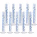 10-Pack Clear 100ml Graduated Measuring Cylinders