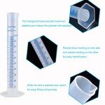 10-Pack Clear 100ml Graduated Measuring Cylinders