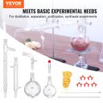 VEVOR 14-Piece Lab Glassware Distillation Kit 1000ml