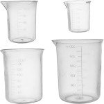 Transparent Plastic Graduated Beakers - 50ml to 250ml