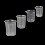 Transparent Plastic Graduated Beakers - 50ml to 250ml