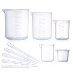 5-Size Plastic Beaker Set with Droppers