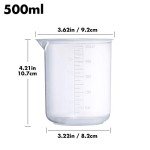 5-Size Plastic Beaker Set with Droppers
