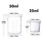 5-Size Plastic Beaker Set with Droppers