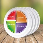 MyPlate Portion Control Nutrition Plates (4-pack)