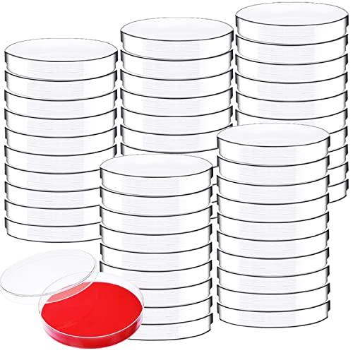 50 Pack Sterile Plastic Petri Dishes with Lids