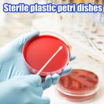 50 Pack Sterile Plastic Petri Dishes with Lids
