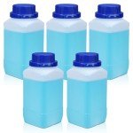 34oz Plastic Lab Chemical Reagent Bottles (5-Pack)