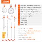 VEVOR 14-Piece Lab Glassware Distillation Kit 1000ml
