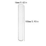 50 Clear Plastic Test Tubes with Caps - 10ml