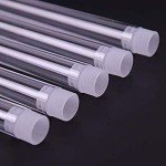 50 Clear Plastic Test Tubes with Caps - 10ml