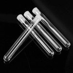 50 Clear Plastic Test Tubes with Caps - 10ml
