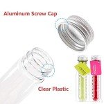 25-Pack 40ml Clear Plastic Test Tubes with Caps