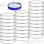 100 Pack Sterile Plastic Petri Dishes with Lids