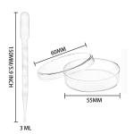 100 Pack Sterile Plastic Petri Dishes with Lids
