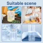 Plastic Beaker Set with 20 Droppers - 7 Sizes