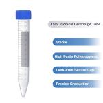 15mL Conical Centrifuge Tubes with Screw Caps