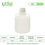 10L Round Plastic Jug with Handle and Cover