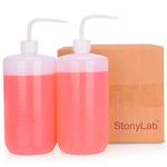 Stonylab 2-Pack Lab Squeeze Wash Bottles, 1000 ml