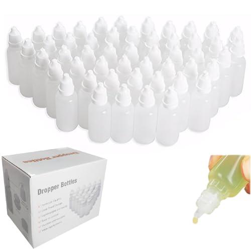 50-Pack 10ml Plastic Eye Dropper Bottles