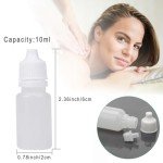 50-Pack 10ml Plastic Eye Dropper Bottles