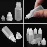 50-Pack 10ml Plastic Eye Dropper Bottles