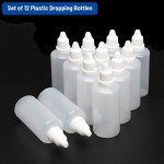 Plastic Dropping Bottles - 60ml, 12 Pack