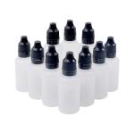 10 Pack 30ml Squeezable Plastic Dropper Bottles