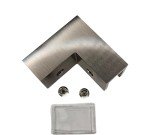 90° Shower Glass Clamp - Durable Brushed Nickel