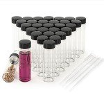Clear Glass Vials 40ml with Screw Caps - 30pcs
