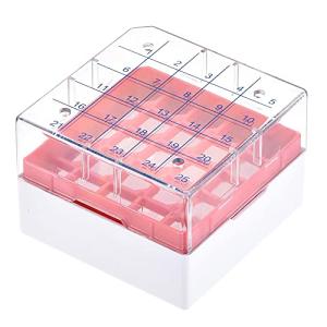 Centrifuge Tube Storage Box - 25 Places, Red