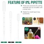 25Pcs Disposable 1ML Plastic Pipettes for Labs