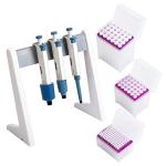 Huwazine 3 Micropipette Kit with Pipette Stand & Tips