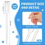 1000 Disposable Graduated Plastic Transfer Pipettes