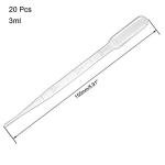 20 Pcs 3ml Plastic Disposable Pipettes - Clear