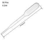 50 Pcs Clear Disposable 0.2ml Pipettes for Labs