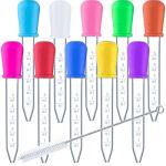 10 Pack Silicone Liquid Pipettes with Bulb Tip
