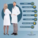 Professional 36-Inch White Lab Coat for Men & Women