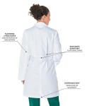 Women's 5-Pocket Full-Length Lab Coat - White