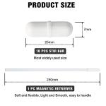 11 Pack Magnetic Stirrer Bars with Retriever Tool