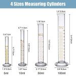 Thick Glass Graduated Measuring Cylinder and Beaker Set