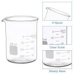 Thick Glass Graduated Measuring Cylinder and Beaker Set