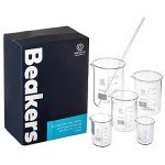Borosilicate Glass Beaker Set for Labs - 5-Pack