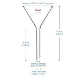 StonyLab 2-Pack Borosilicate Glass Funnels - 100mm
