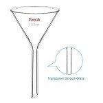 StonyLab 2-Pack Borosilicate Glass Funnels - 100mm
